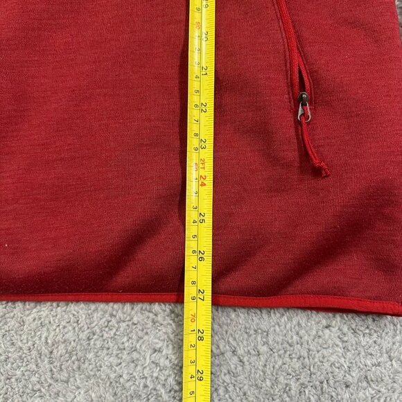 The North Face Sweater‎ Sherpa Patrol Lined 1/4 Snap Red Pullover Men's XL - Picture 10 of 14